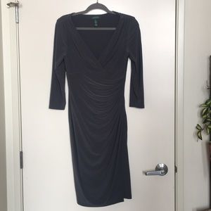 3/4 sleeve midi dress